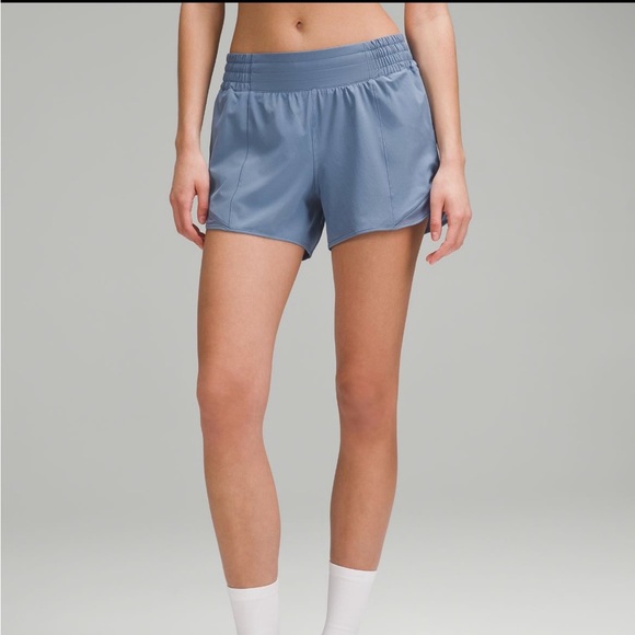 Lululemon Hotty Hot HR Short Lined 4 In Oasis Blue NWT